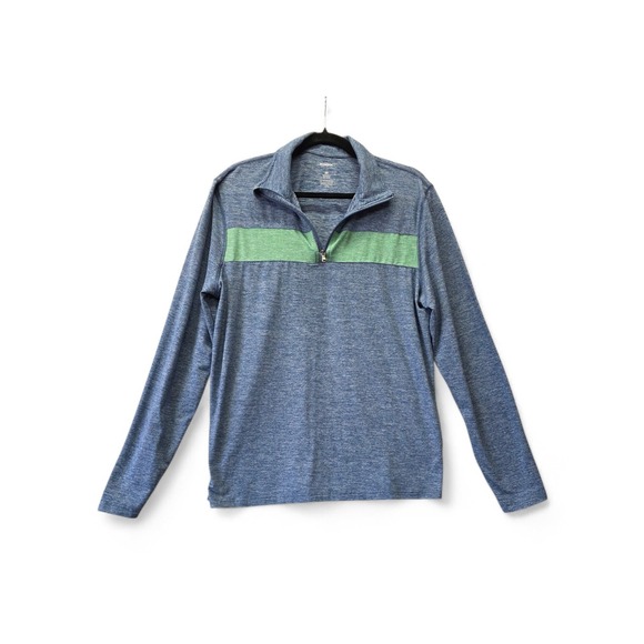 Sonoma Goods For Life Other - Sonoma Goods For Life Mens Quarter Zip Pullover Blue Green Space Dye Medium